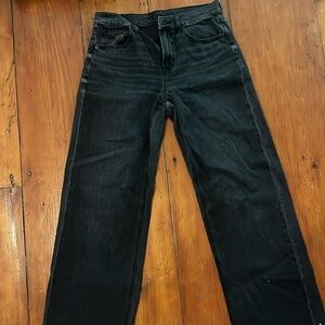 American Eagle strigid wide leg, low rise black jeans